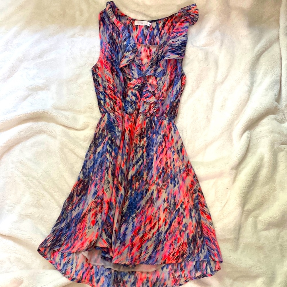 Pink and blue dress